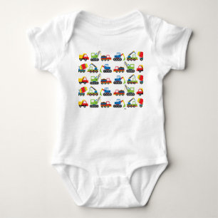 Söta färgglada byggfordon leksaksbilar t shirt