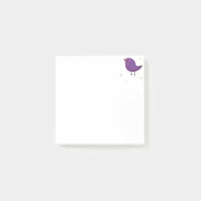 Söta färgglada fåglar  post-it block (Framsida)