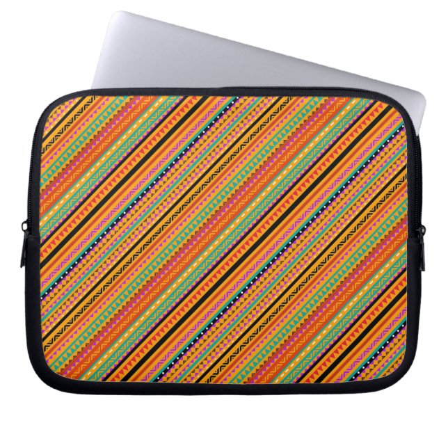 Söta färgglada infödda aztekmönsterdesign laptop fodral (Framsidan)