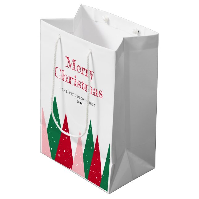 Söta färgglada julgranar moderna (Framsidan Vinklad)