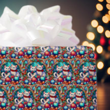 Söta färgglada julkatter glasmålning mönster
