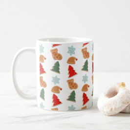 Söta färgglada kakor Mönster jul barn Kaffemugg