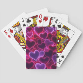 söta, färgglada neonhjärtan Alla hjärtans dag Casinokort