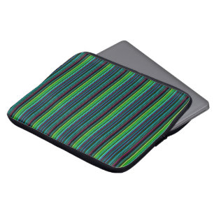 Söta färgglada neonränder laptop fodral