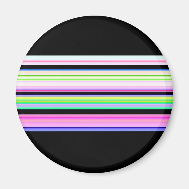 Söta färgglada neonränder magnet (Framsidan)
