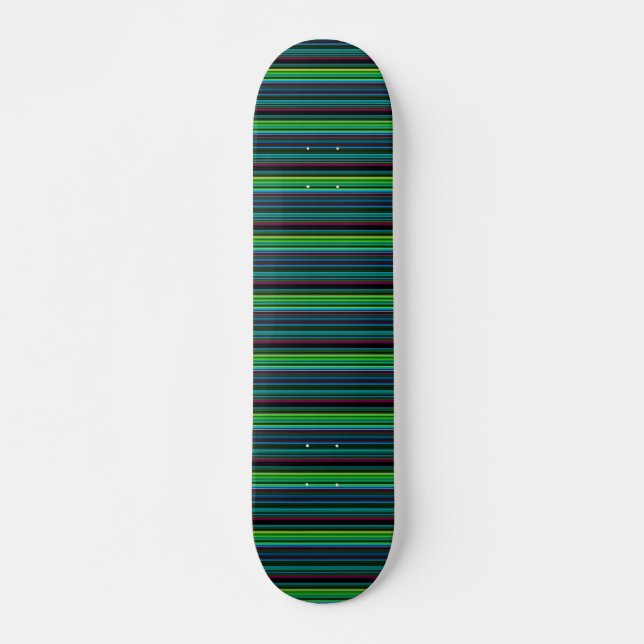 Söta färgglada neonränder mini skateboard bräda 18,5 cm (Framsida)