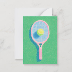 Söta färgglada pastellfärgade tennisnotkort i förs anteckningskort