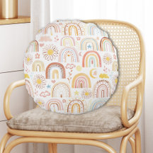 Söta färgglada regnbågar och tusenskönor Abstrakt