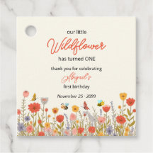 Söta färgglada små vilda blommor Binas 1-årsdag