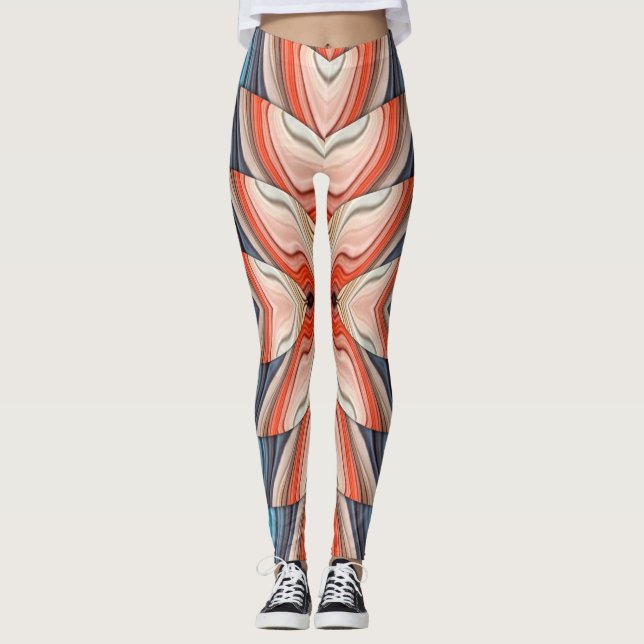 Söta färgglada trendiga "Ratti_Creative_Arts" Legg Leggings (Framsida)