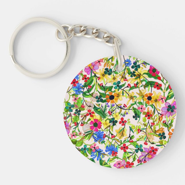 Söta färgglada vårblommor blommor (Framsidan)
