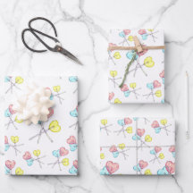 Söta, färgstarka hjärtklappor