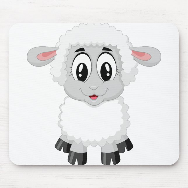 Söta fårhusdjur i baby musmatta (Framsidan)