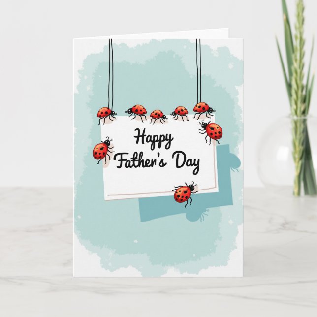 Söta fars dag Bugs-kort Kort (Framsida)