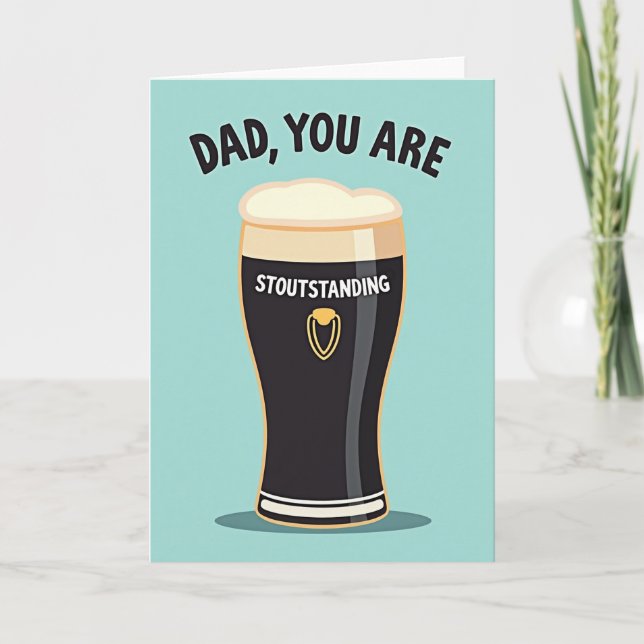 Söta Fars dag Stout-kort Kort (Framsida)