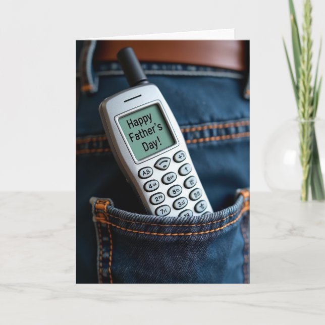 Söta Fars dag Telefonkort Kort (Framsida)