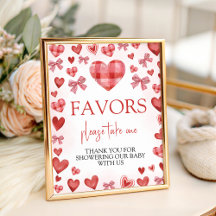 Söta Favoriter Baby Shower Presenter Bord Skylt