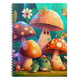 Söta fina svampar för barnrum anteckningsbok