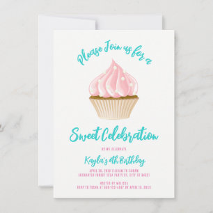 Söta firande Cupcake-inbjudningar Inbjudningar