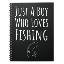 Söta fiskegåvor till småpojkar Kids Fisher Anteckningsbok