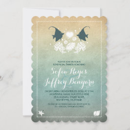 Söta fiskstranddysmiddagsinbjudningar inbjudningar