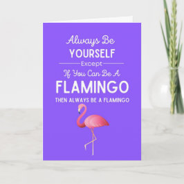 Söta Flamingo Kort Rolig Humor Rosa Fågel Humorist