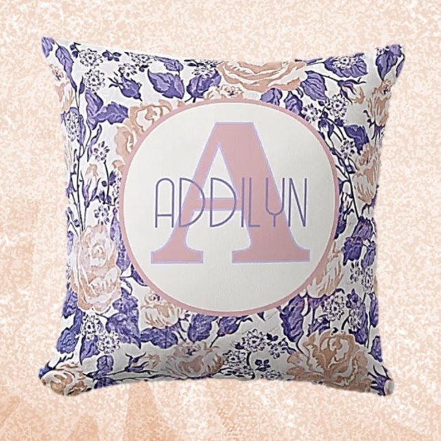 Söta flicka-Anpassningsbarnas blommigt Kudde (Skapare uppladdad)