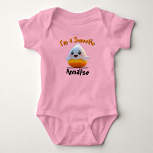 Söta Flicka Candy corn med barn namn T Shirt