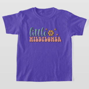 Söta flickor, liten vildblomma ord art t shirt