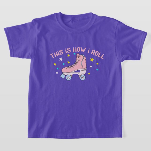 Söta flickor rullskridskor älskare t shirt (Laydown)