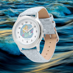 Söta flickor sjöjungfru älskare lägg till namn Wat Armbandsur