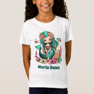 Söta flickor, sjöjungfru lägg till namn t shirt