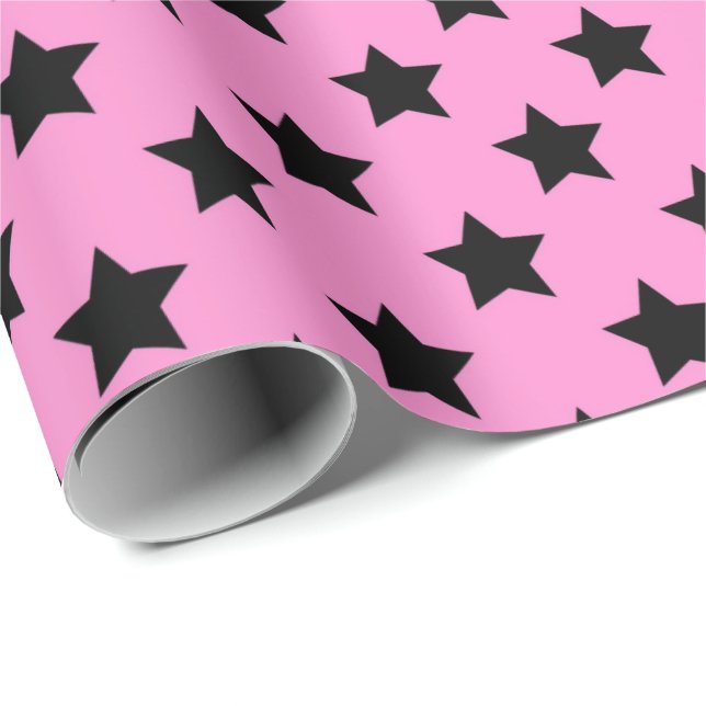 Söta flickors baby shower stjärnmönster presentpapper (Rullad Hörn)