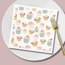 Söta flickors födelsedagsmönster för cupcakes