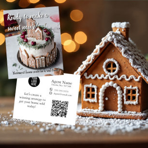 Söta Flytt Fastighets Xmas Utskick pepparkaka Flygblad