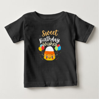 Söta födelsedagsönskningar Candy Corn Halloween T- T Shirt