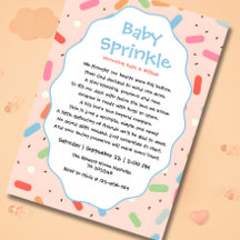 Söta formuleringar baby sprinkle inbjudan pojke
