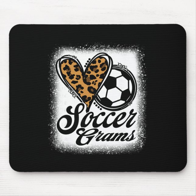 Söta fotbollsskämt Leopard Heart  Musmatta (Framsidan)