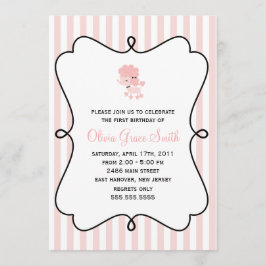 Söta Fransken Pudel Flick kalas Inbjudningar