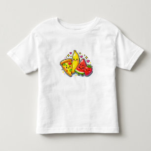 Söta frukter och pizza Y2K barn t-shirt