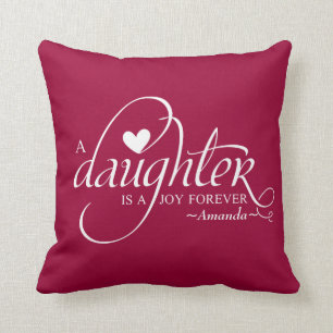 Söta gåvor för personlig för dotter kudde