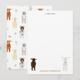 Söta getfarmdjur anteckningskort