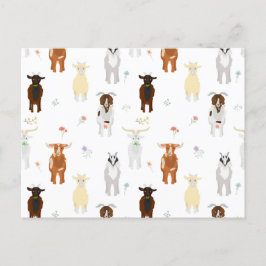 Söta getfarmdjur helg vykort