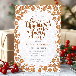 Söta Gingerbread Man-kakor Julfest Inbjudningar