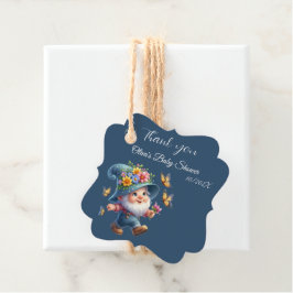 Söta Gnome Baby Shower Förmånsetiketter Gåvor Etiketter