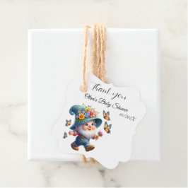 Söta Gnome Baby Shower Förmånsetiketter Gåvor Etiketter