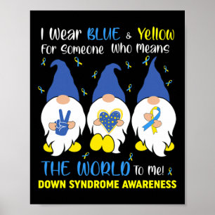 Söta Gnomer Fred Kärlek Downs Syndrom Medvetenhet Poster