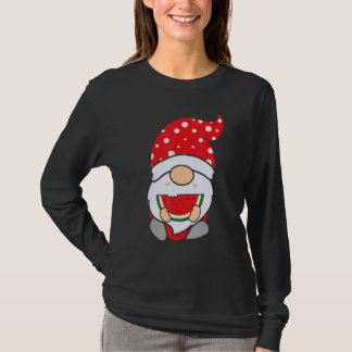 Söta Gnomer Låt Oss Äta Vattenmelon Sommarstämning T Shirt