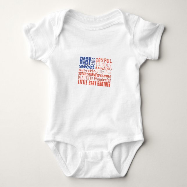 Söta godis bebis bror Amerikansk FLAGGA T Shirt (Framsida)
