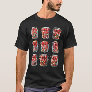 Söta godisburkar med röda coquette-sjalettar Match T Shirt